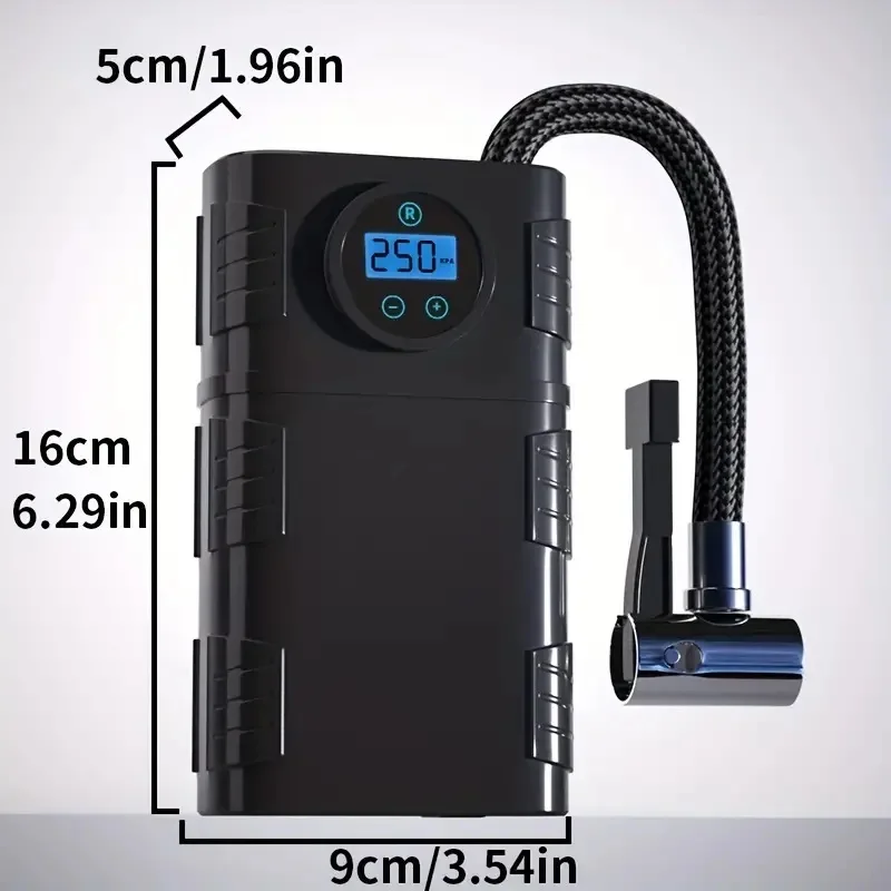 

1 шт. воздушный компрессор для накачивания шин, цифровой автоматический воздушный насос 120PSI, подходит для автомобилей, мотоциклов, велосипедов и т. д.