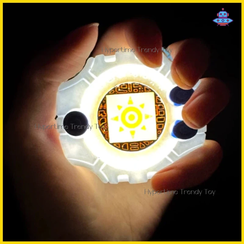 Digimon Digivice Holy Symbol Glowing Fridge Magnet Keychain Trendy Pendant Night Light Figure Model Trendy Toy Surprise Gift