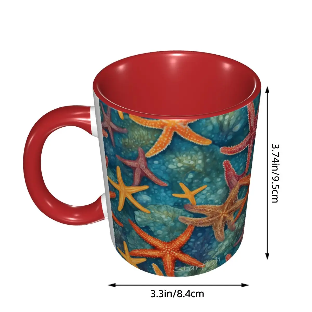 Starfish Mug Funny Ceramic Coffee Cups Tea Mugs Milk Cup Drinkware Gifts for Friends DIY Custom