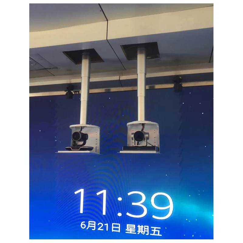15KG Bulk Stock 1m 2m 3m Height Adjustable Ceiling Recessed Telescopic Motorized Camera Ceiling Mount Projector Lift Hanger