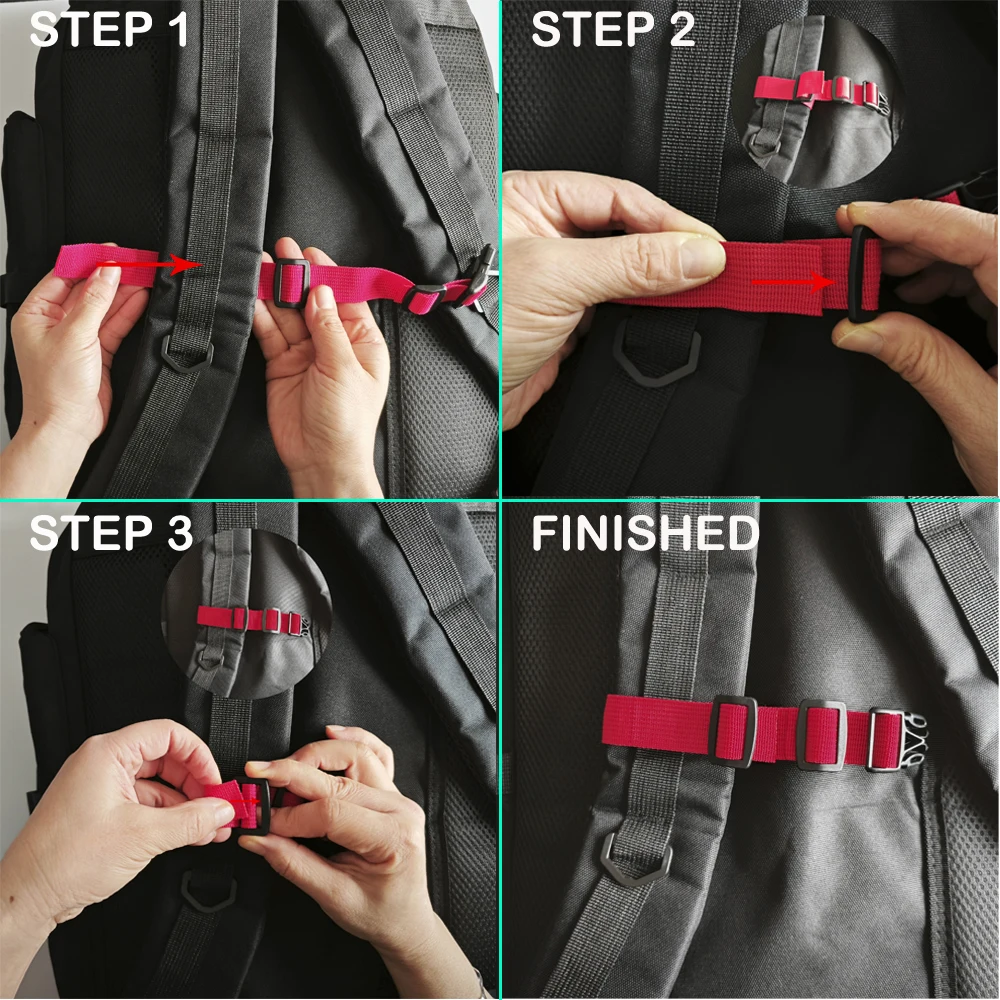 Heavy Duty Adjustable Backpack Sternum Strap,Backpack Chest Strap, Detachable Chest Belt with Quick Release Buckle