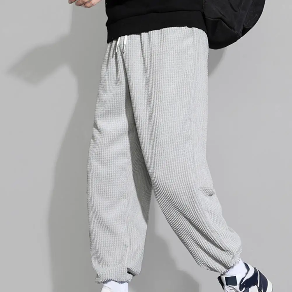 

Winter Thick Warm Corduroy Sweatpants Men Drawstring Straight Loose Track Pants Male Casual Thermal Trousers