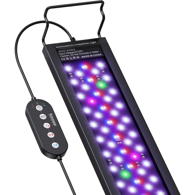 

Светильник для роста аквариумных растений для пресноводного резервуара 48-54 дюйма, светодиодные фонари полного спектра, таймер 6 часов/8 ч/12 часов, 3-канальный заказ WRB