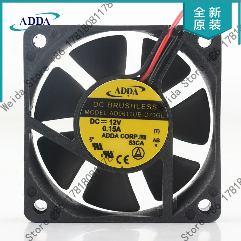 

Новый вентилятор ADDA 6015 AD0612UB-D70GL 6 см 12 В 0,15 А 60X60X15 мм для видеорегистратора Dahua