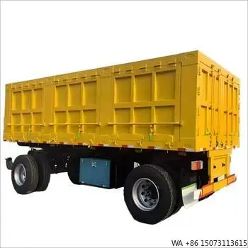 High Quality 3-Axles Farm Trailer with Hydraulic Rear Dump Draw Bar