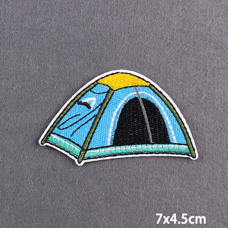 Outdoor-Abenteuer Aufbügelbare Stickerei-Patches für Kleidung, Wandern, Camping, Hochwertige Thermoadhäsive Aufnäher für Kleidung – Detail 17