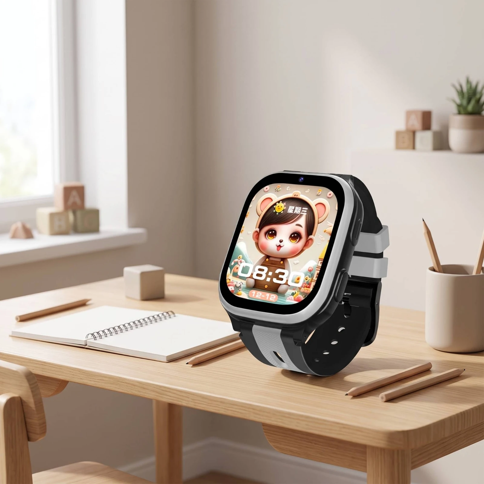 Kids Smart Watch Visual Call Calling Childrens Watch Phone Smartwatch Location Tracking Positioning Wearable Touchscreen view 3