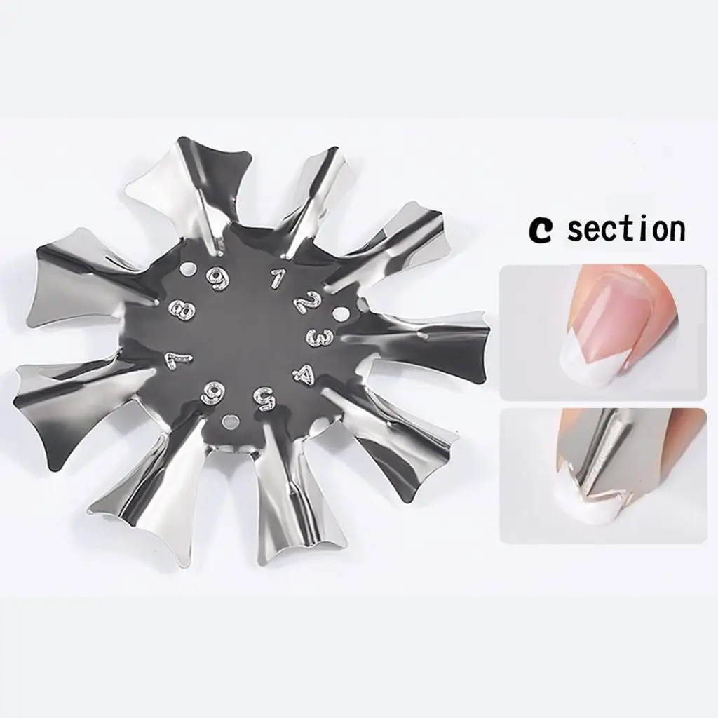 Cortador de bordes de 3 tamaños, gel para uñas, línea francesa fácil
