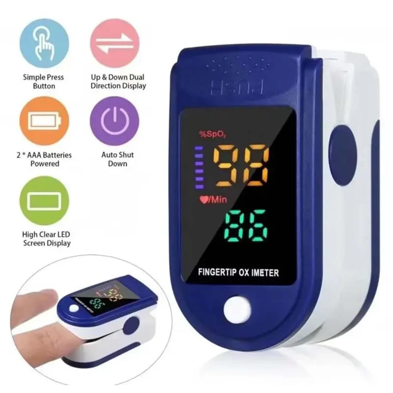 10PCS Finger Clip Oximeter Home Use Led Oximeter Home Use Meter Portable Visual Finger Clip Oximeter Saturation Mete
