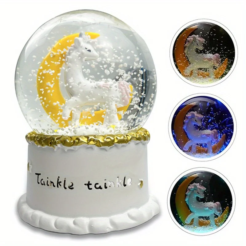 1pc Cartoon Crystal Ball Small Ornaments 3D Laser Engraved Glass Animal Sphere Birthday Gift Miniature Models