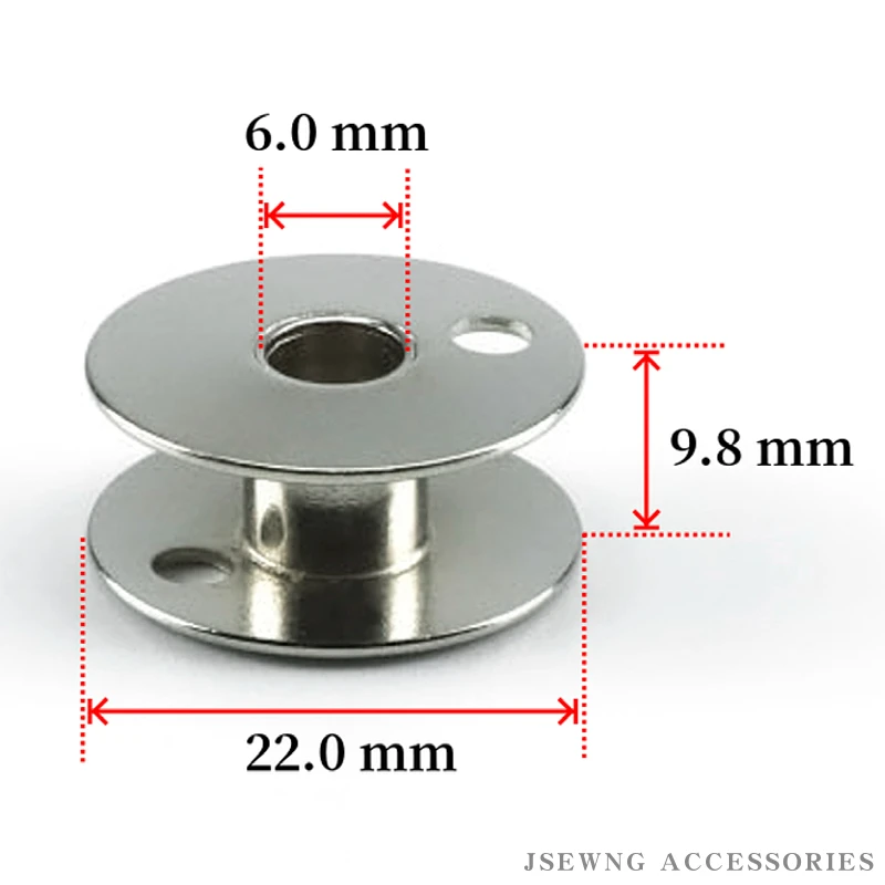 10PCS 112781-101 Bobina in metallo adatta per macchine da cucire Brother LT2-B835,LT2-B842,LT2-B845, JACK JK-58420C, JK-58450 a doppio ago