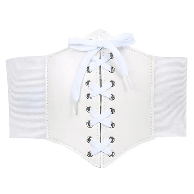 31BB Punk Push Up Corset Black White Corset Goth Waist Corsets Harajuku Waist Clips