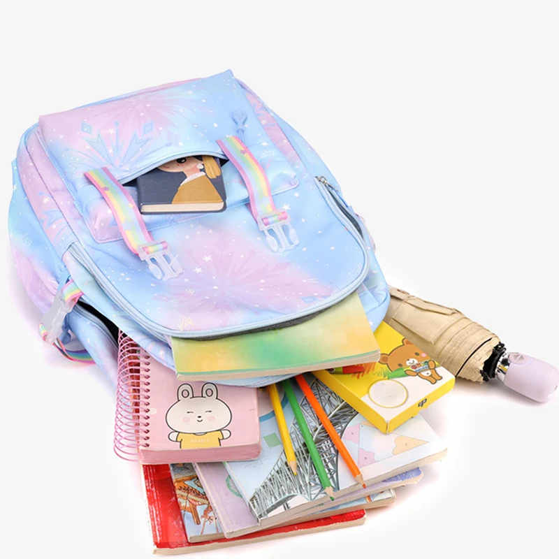 Cartable imprimé point grande capacité sac à dos à poches multiples cartable pour étudiant du premier cycle du secondaire pour les filles