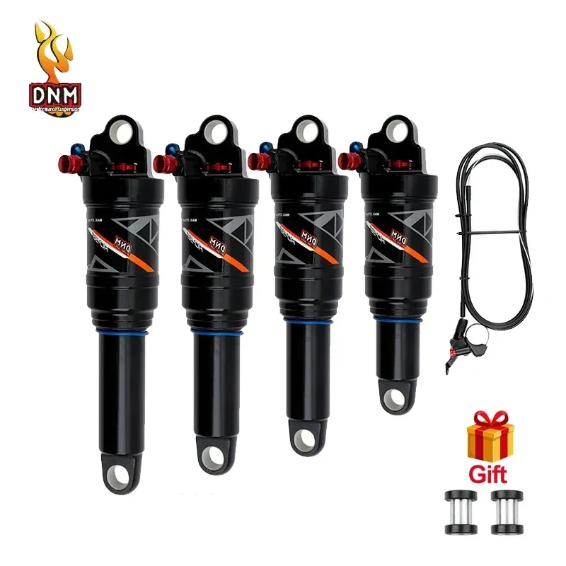 DNM AO38RC soft tail mountain bike rear air shock absorber wire-controlled lockable rebound 165 190/200mm bicycle shock absorber 