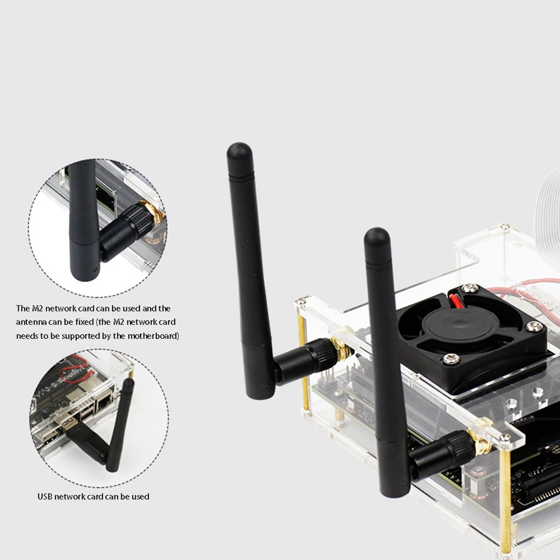 ABFN-Для Jetson Nano Board Акриловый защитный чехол, совместимый с A02/B01