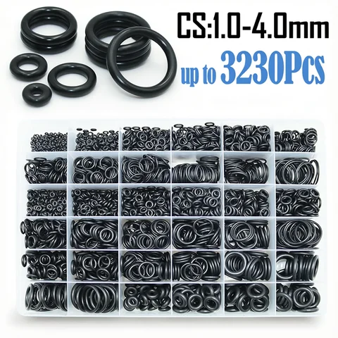 O Ring Sealing Kit O Ring CS 1.0 1.5 to 4.0mm Sealing Washer Nitrile Rubber O-ring Faucet Plumbing Gaskets Oil Resistant High Temperature Oring Kit
