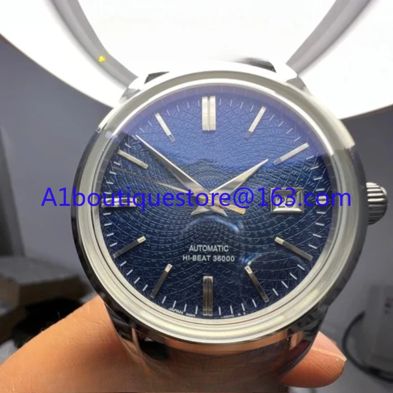

Полностью автоматические механические часы, механизм ST2130, механизм ST1612, пятисторонние полированные стальные водонепроницаемые кремовые часы с синей иглой