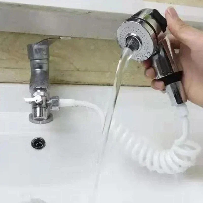 2027 FOR Bathroom Faucet Sprayer Sprinkler+Base+Hose+Valve Set For Hand Basin Sink With G1 / 2 Thread Spray Shower Faucet