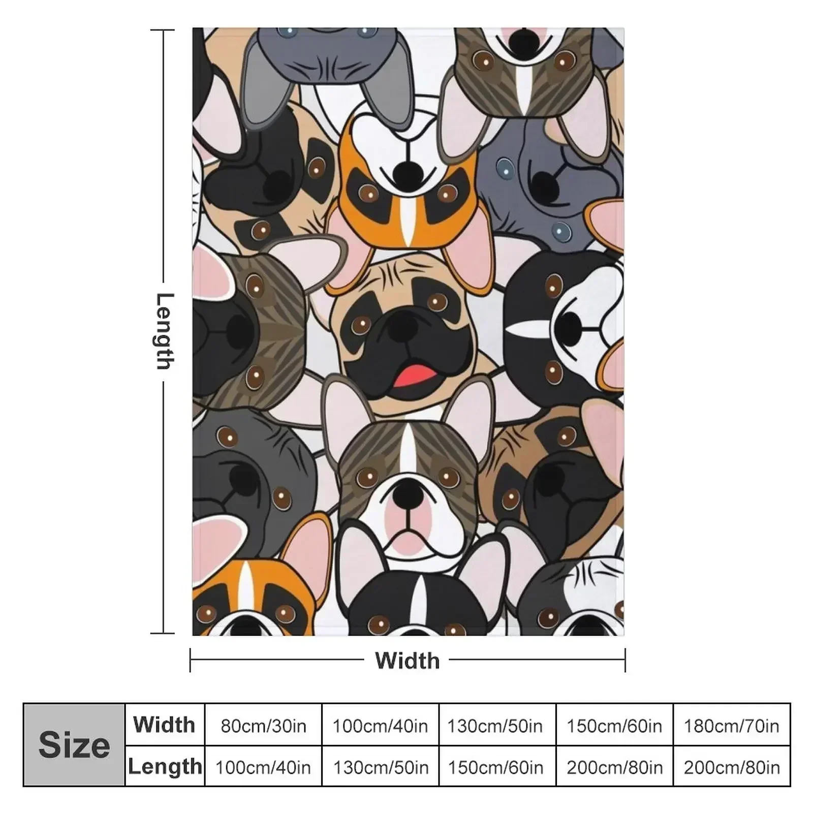 Frenchie Squad Throw Blanket Decoratives Soft Big Plaid Thermals For Travel Luxury Thicken funny gift Blankets