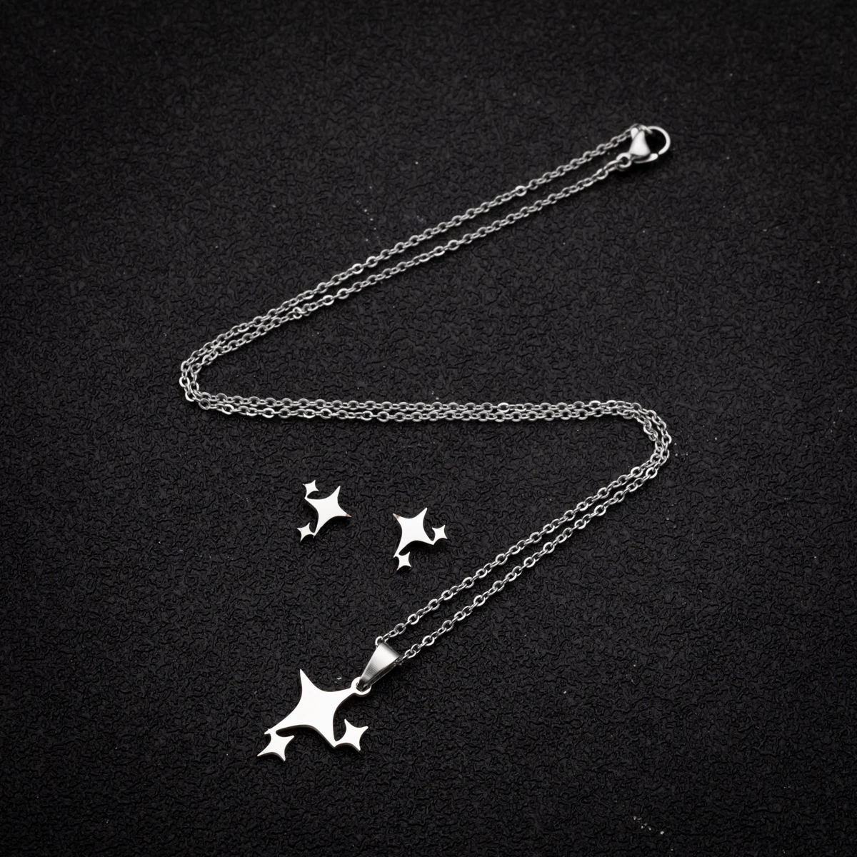 Fashion Tiny Star Moon Jewelry Accessories Set For Women Tragus Piercing Stainless Steel Necklace Romantic Gifts Joyas Mujer