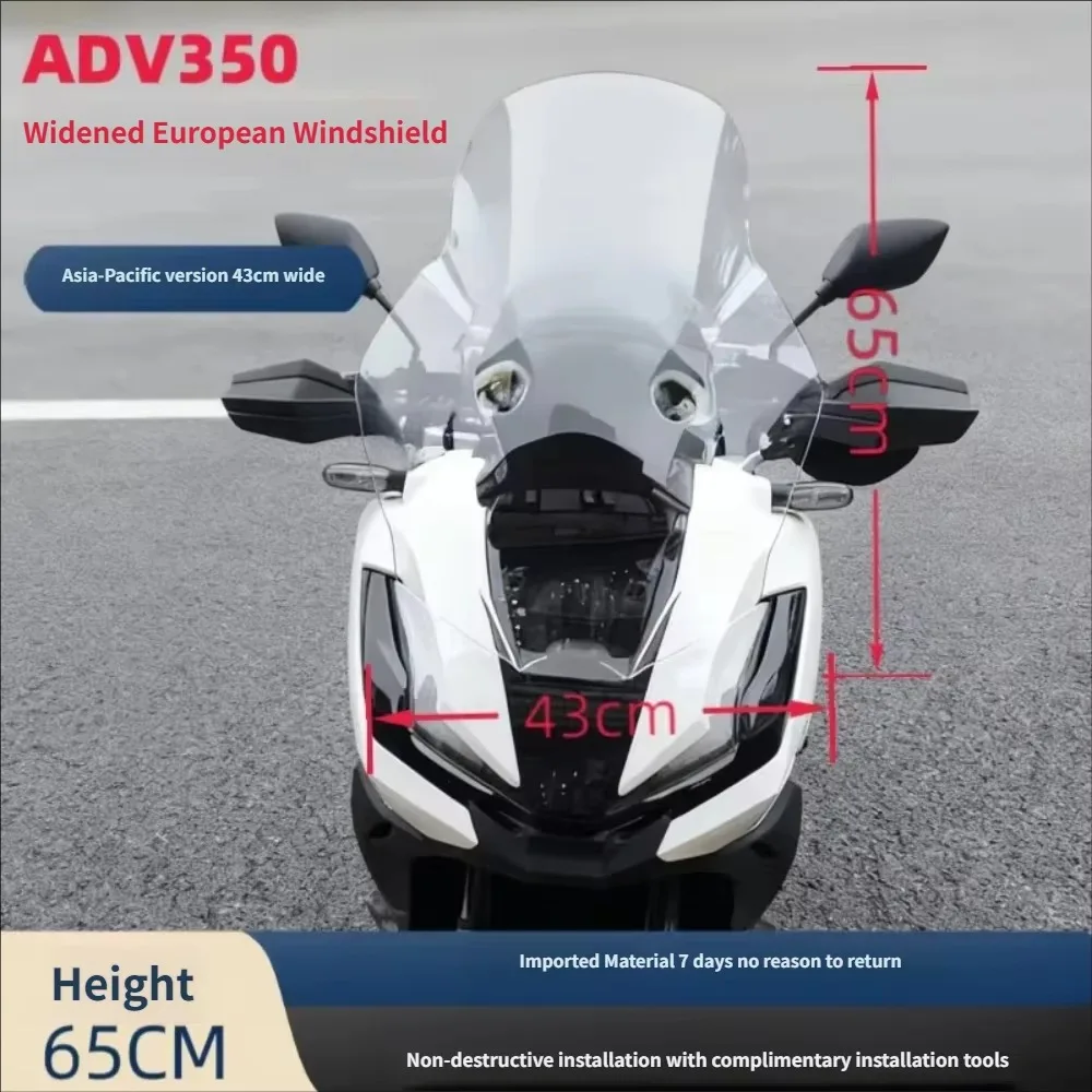 For Honda ADV350 Special Front Windshield HD Thickened Elevated Widened Parabrisas Parabrezza Accesorios Moto Deflector Parts