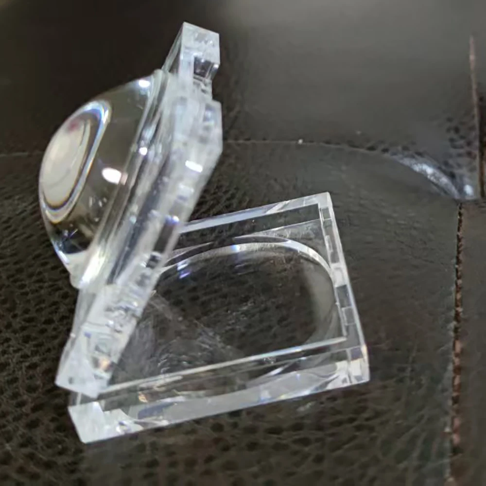 

2X Magnified Loose Diamond Jewelry Storage Box Gems Stone Organizer Sticky Rhinestone Showcase Gem Package Case Zircon Chip Box