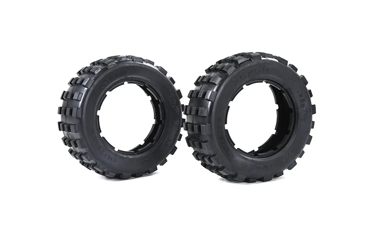 Ruofan 97062 pneus LT para carro de controle remoto com tração nas quatro rodas, um par de pneus Wasteland de quarta geração, Losi universal