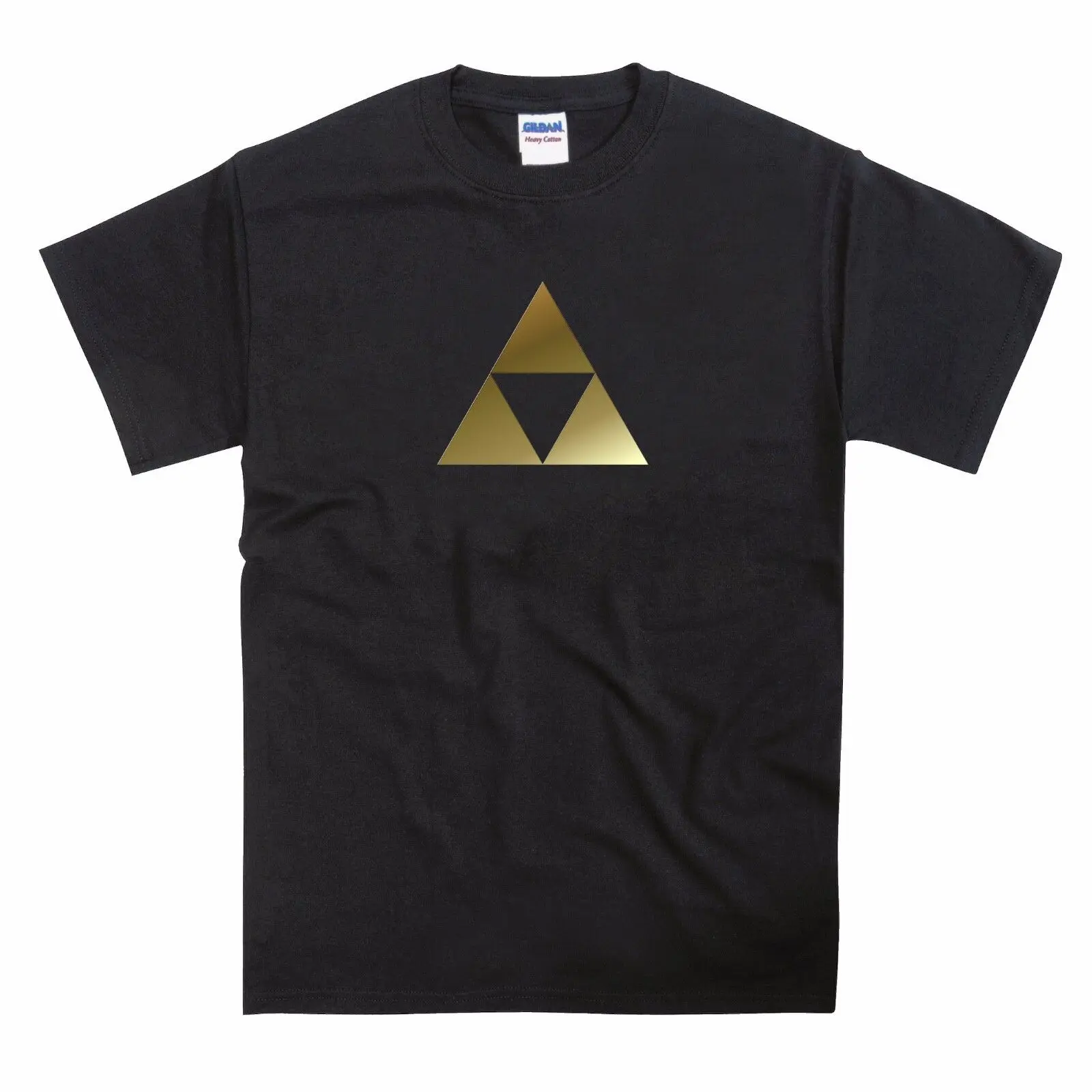 Gold Triforce Triangles Pyramid Symbol T-shirt