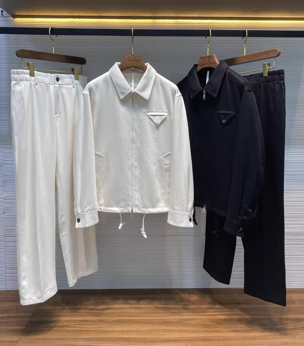 

Мужская осенне-зимняя куртка из смеси хлопка с рисунком из бамбукового волокна и повседневными брюками Long Sve Faion Set MHTO