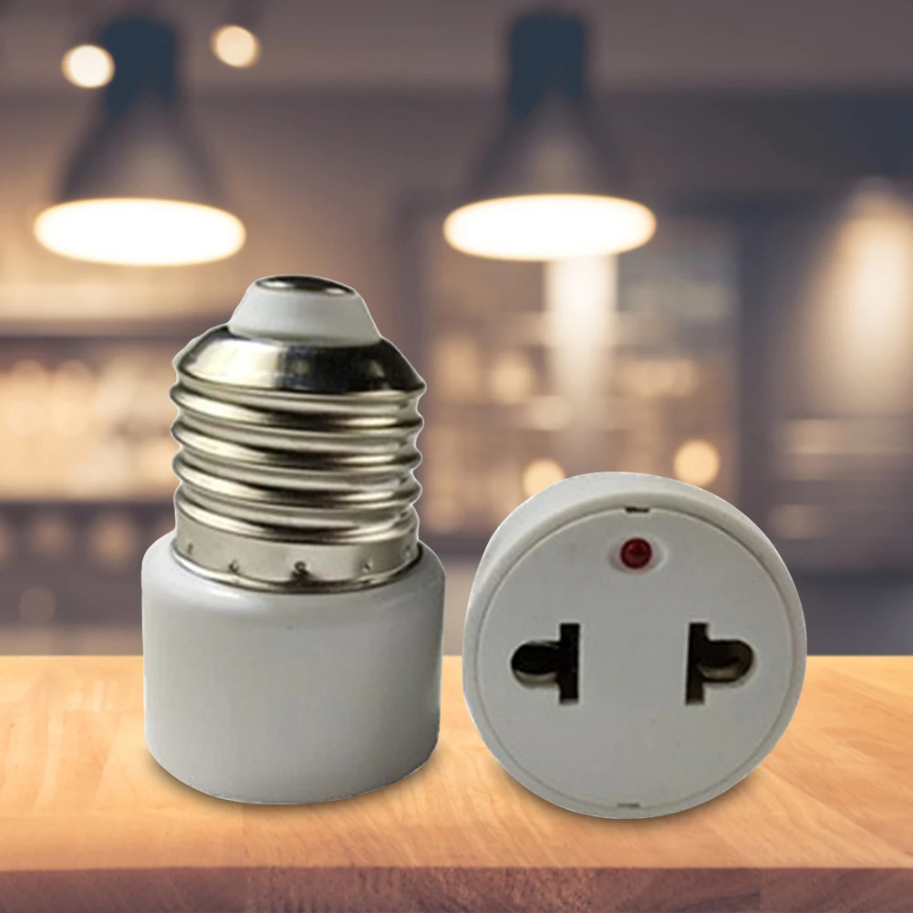 

Bulb Base Screw Adapter E26/E27 Light Socket To Plug Adapter Flame Retardant Prong Light Socket Outlet Fit for 2/3 Prong Convert