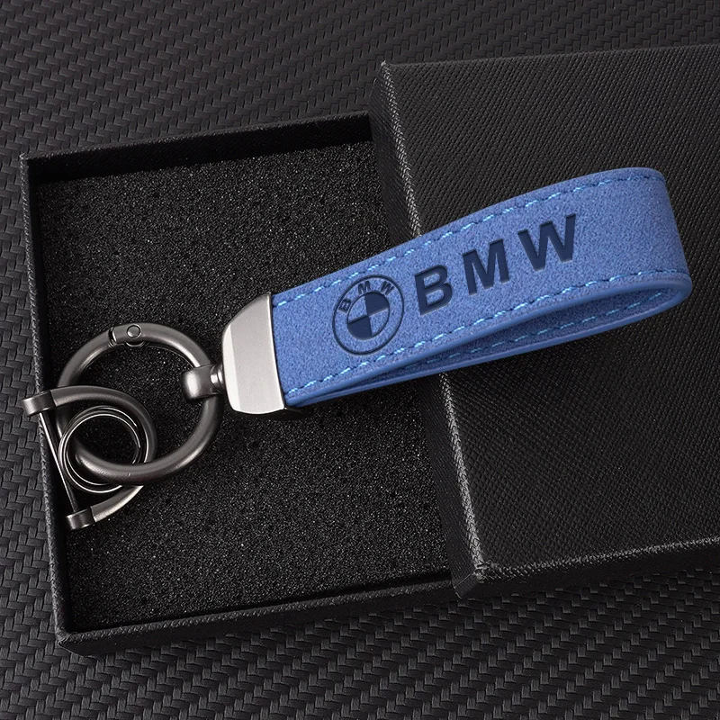 

Fashion Suede Leather Car Keyring For BMW X1 X2 X3 F48 E84 U11 E83 F25 G01 X4 X5 X6 X7 E71 E70 F15 GT Auto Keychain Accessories