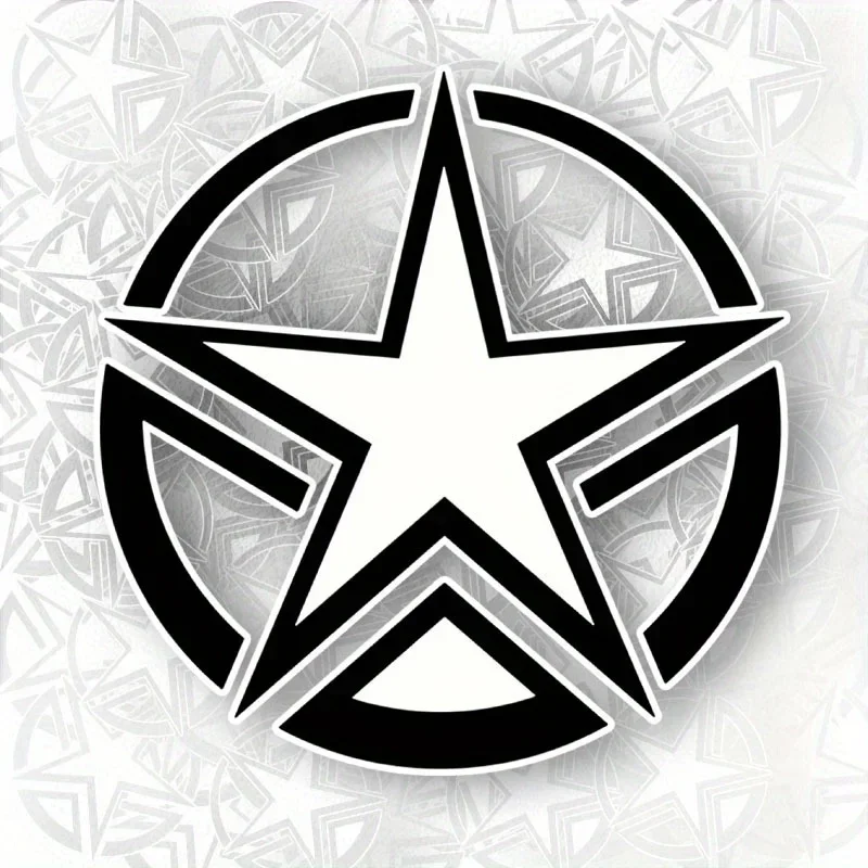 

1 шт. наклейка с геометрической звездой - водонепроницаемая, носимая - жирный стиль для экстерьера автомобиля, мотоцикла