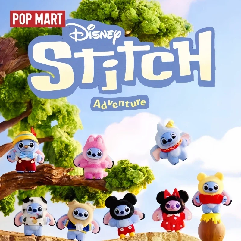 

POPMART Disney Stitch Adventure Series Vinyl Plush Blind Box Desktop Decoration Blind Bag Cute Anime Figure Toys Model