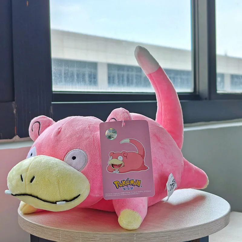 Original Anime Pokemon Slowpoke Plush Toy Lying Down Hippo Sleeping Pillow Soft Stuffed Dolls Toys for Children Birthday Gifts