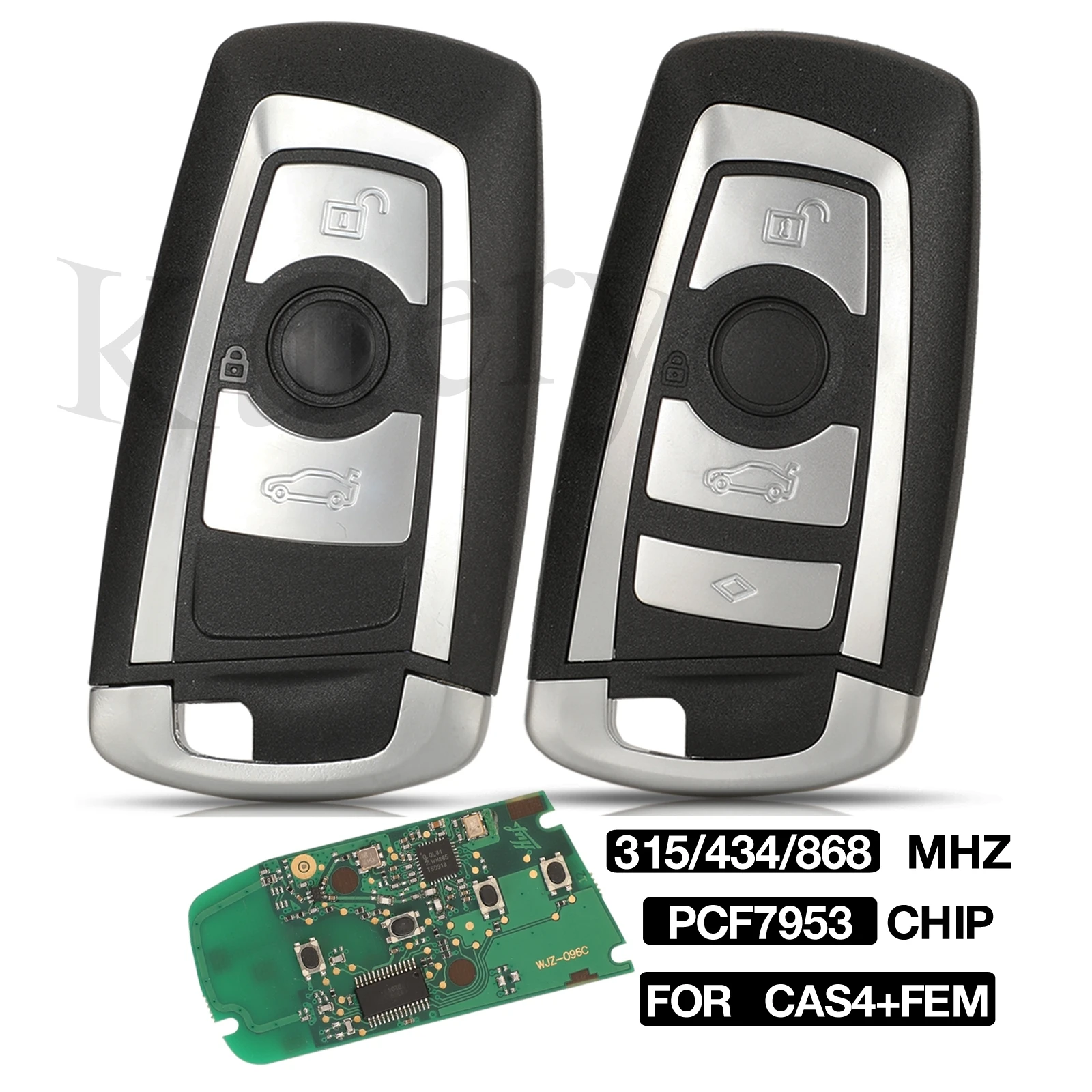 

jingyuqin 3/4 BTN PCF7953 Chip 315/434/868 MHZ Smart Remote Control Car Key Fob For CAS4+FEM System For BMW 2 3 4 5 6 7 Series