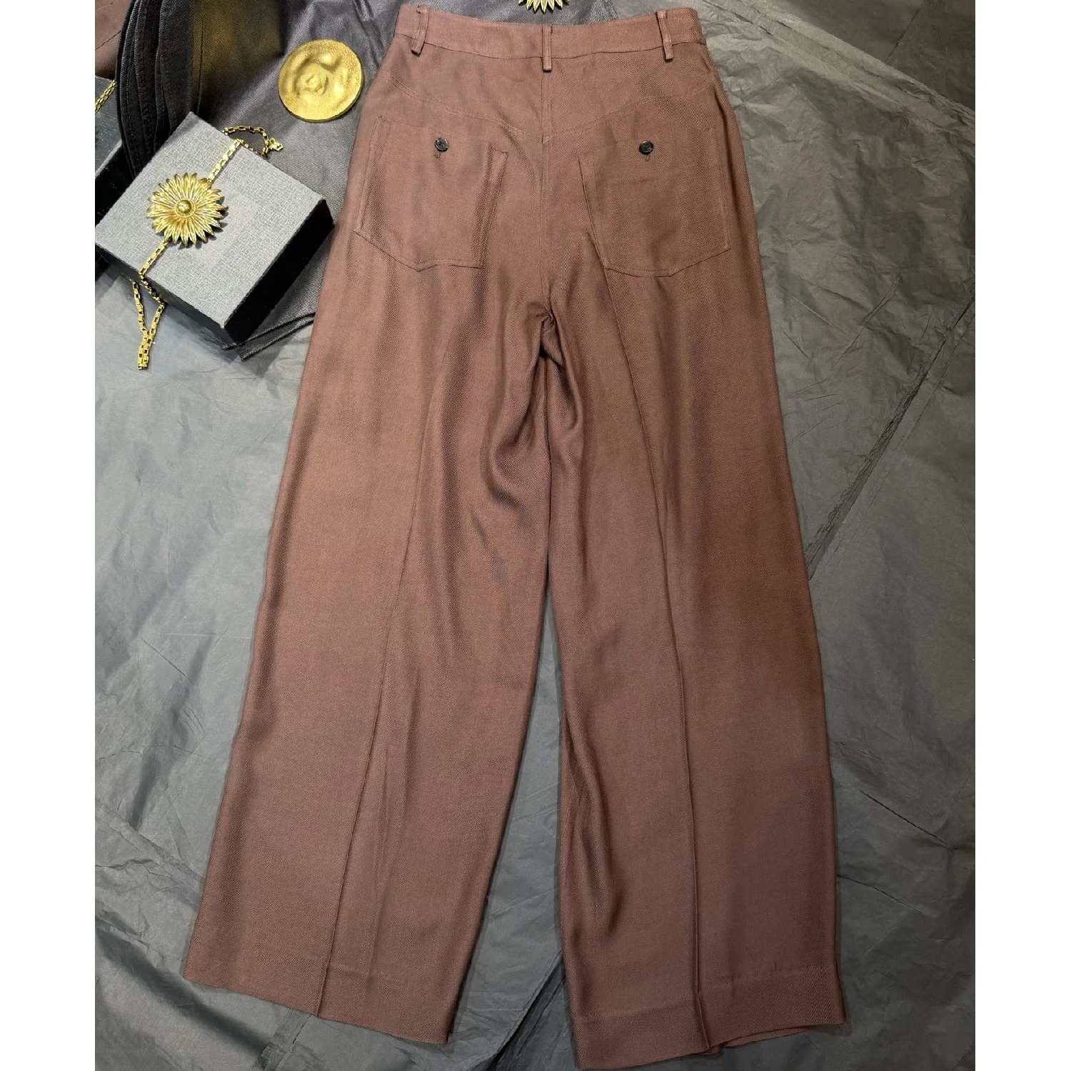 2026 Women's Clothing: Black Straight-Leg Trousers — Loose-Fit, High-Waisted, Y2K-Inspired, New & Versatile Fashion Pants bra