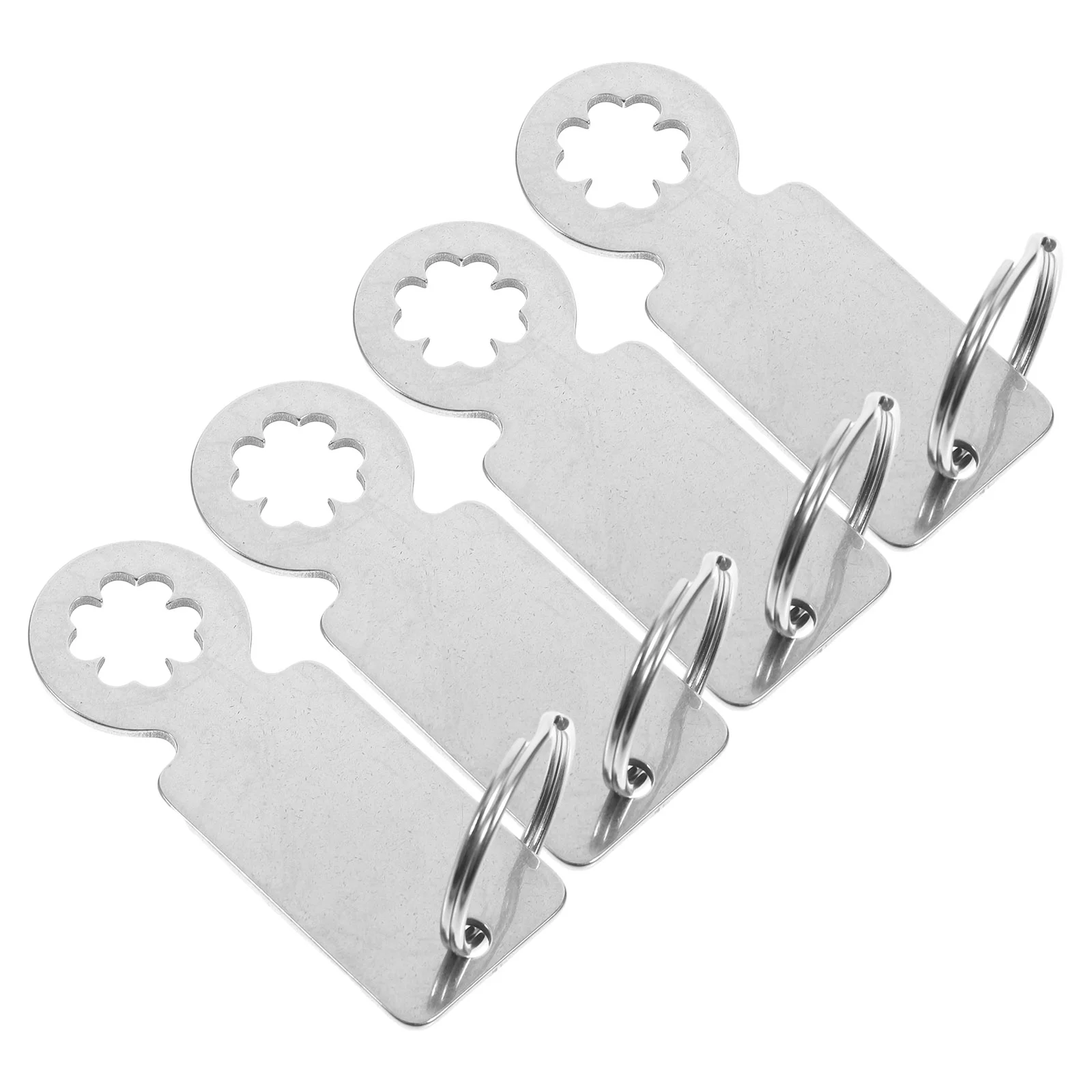 Token per carrello da 4 pezzi per portachiavi per la spesa con piccolo carrello portatile Go Carts Forniture Strumento in acciaio inossidabile