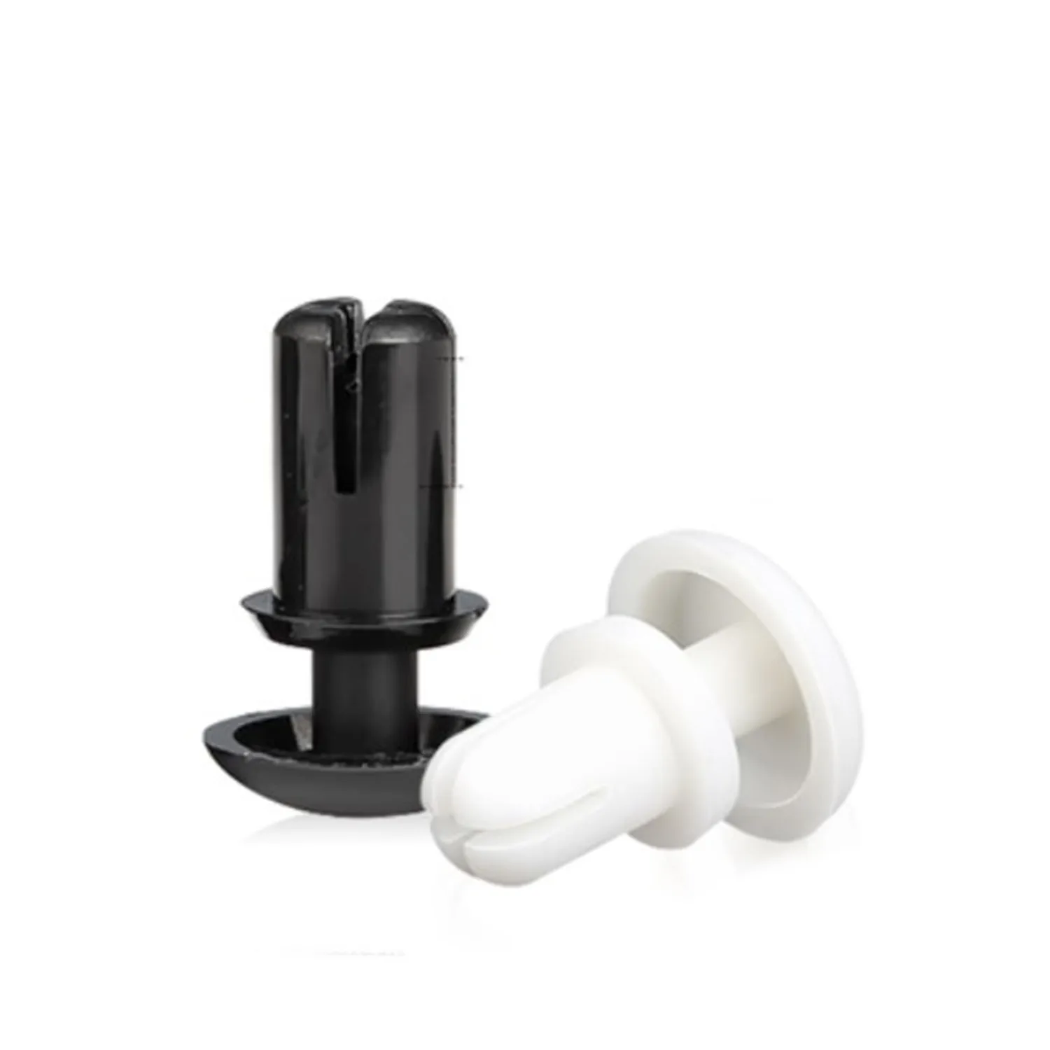 1000pcs  2/2.7/3.1/3.6/4.1/5.1/6.1mm Nylon Plastic R Type Expansion Rivet Nut Buckle Clip PC Board Rivet Fastener Black White
