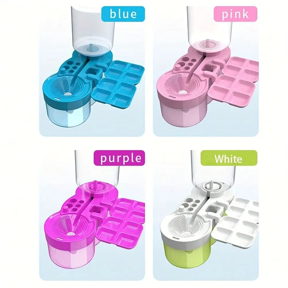 6 In 1 Design Lazy Paintbrush Cleaner Pen Holder Design Upgraded Water Circulation Brush Cleaner Water-based Pigments