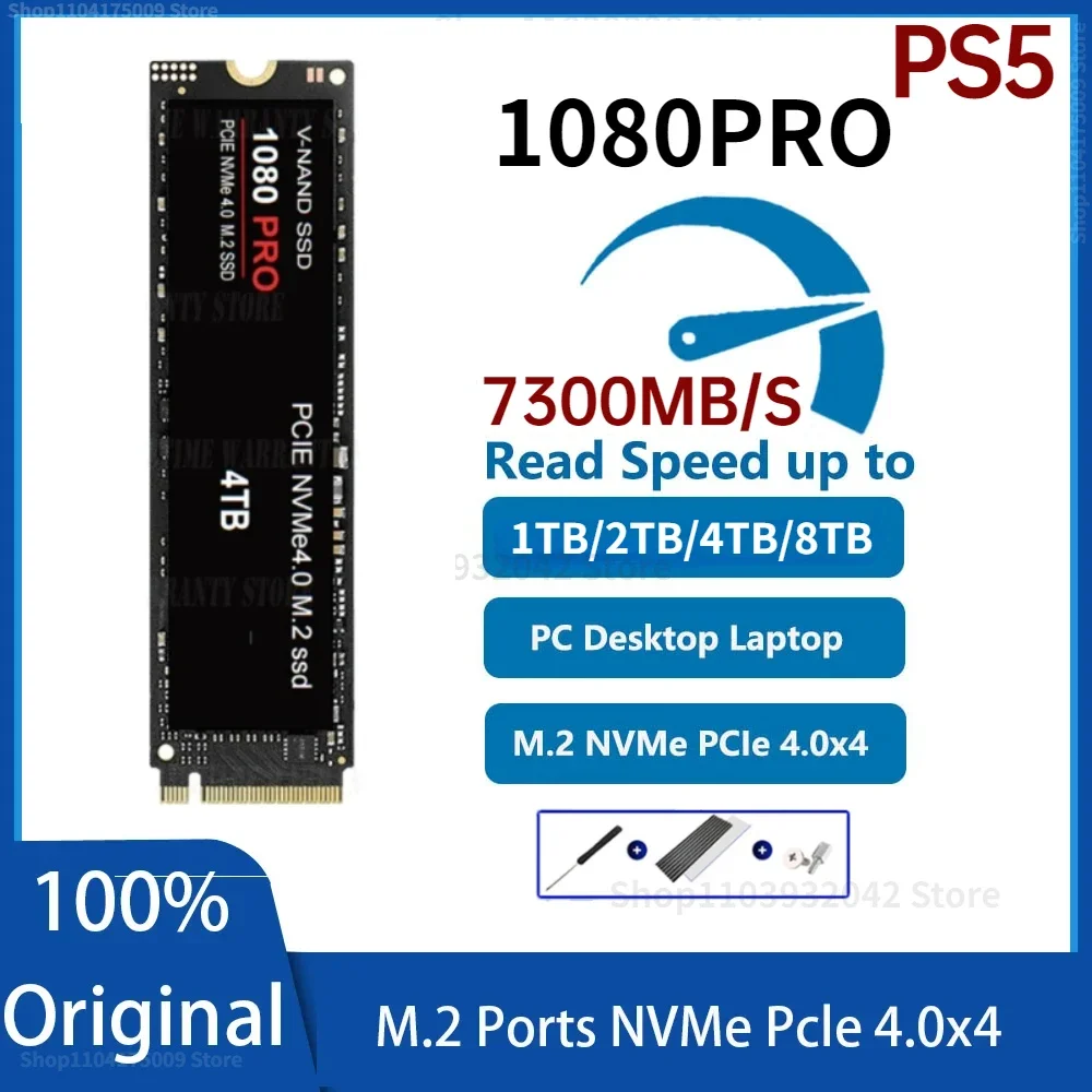 M.2  1080 pro 4TB 2TB 1TB 2280 Hard drive disk NVME 2.5 inch ssd TLC 5600MB/s internal Solid State Drives for laptop and desktop