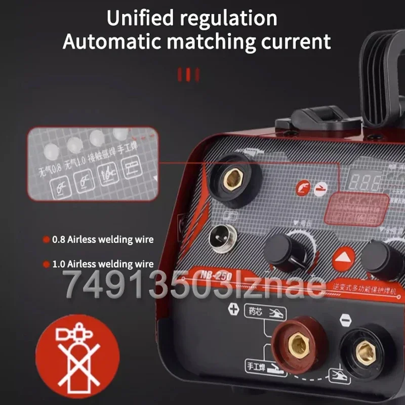 

NB-250 Portable Industrial Welding Machine Stainless Steel Plate Automatic Small Household 3 In 1 No Gas Mig Welder Equipment