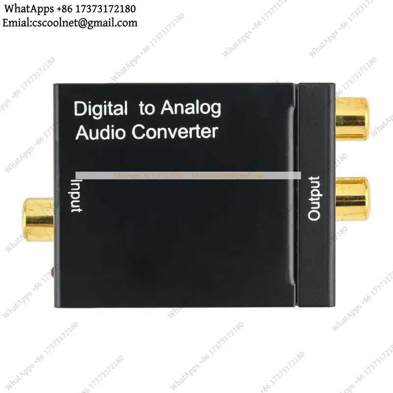 Digital Optical Toslink SPDIF Coax to Analog RCA Audio Converter Adapter with Fiber Cable