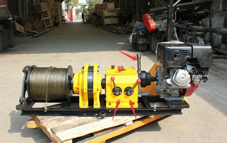 

Suitable for wholesale 5T powered gasoline or engine shaft driven hoist winch