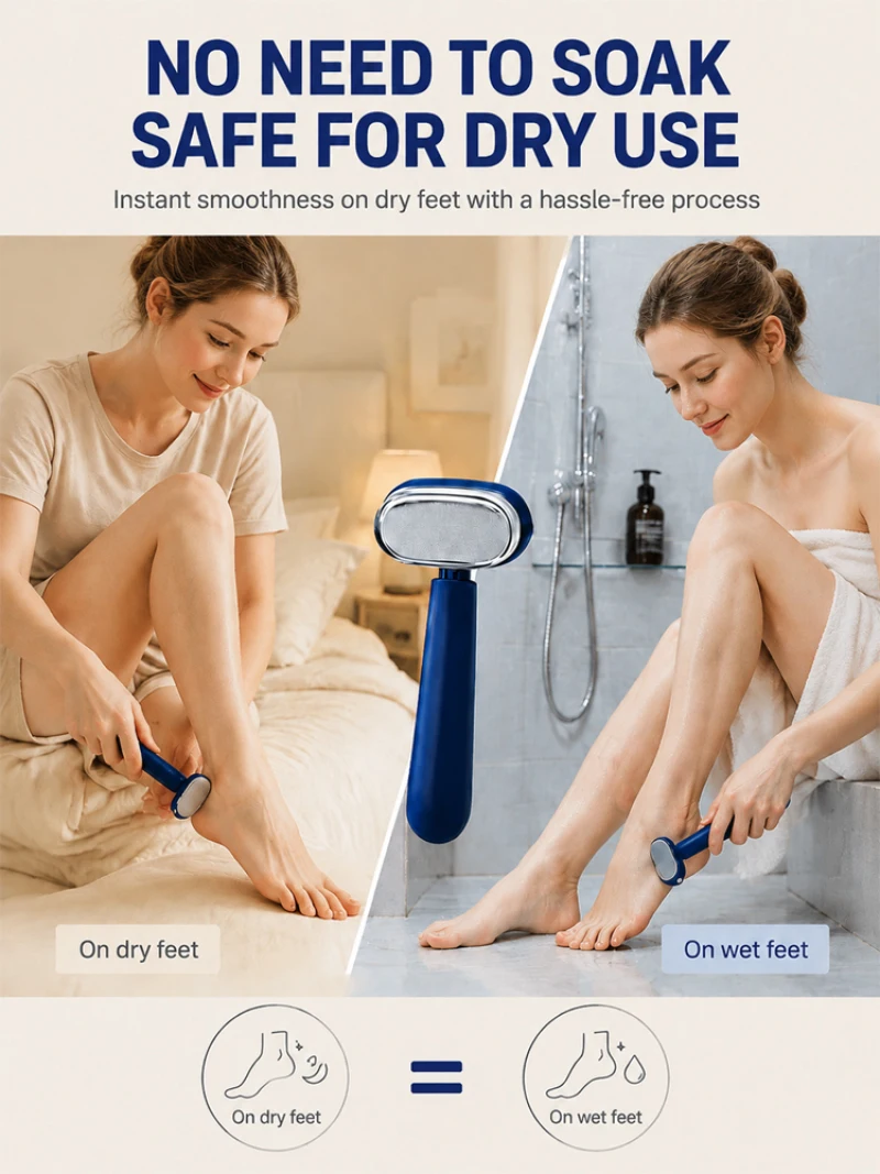 Double Sided Foot File Home Use Callus Remover For Men And Women Foot Care Tool For Smooth Skin Easy Dead Skin Removal