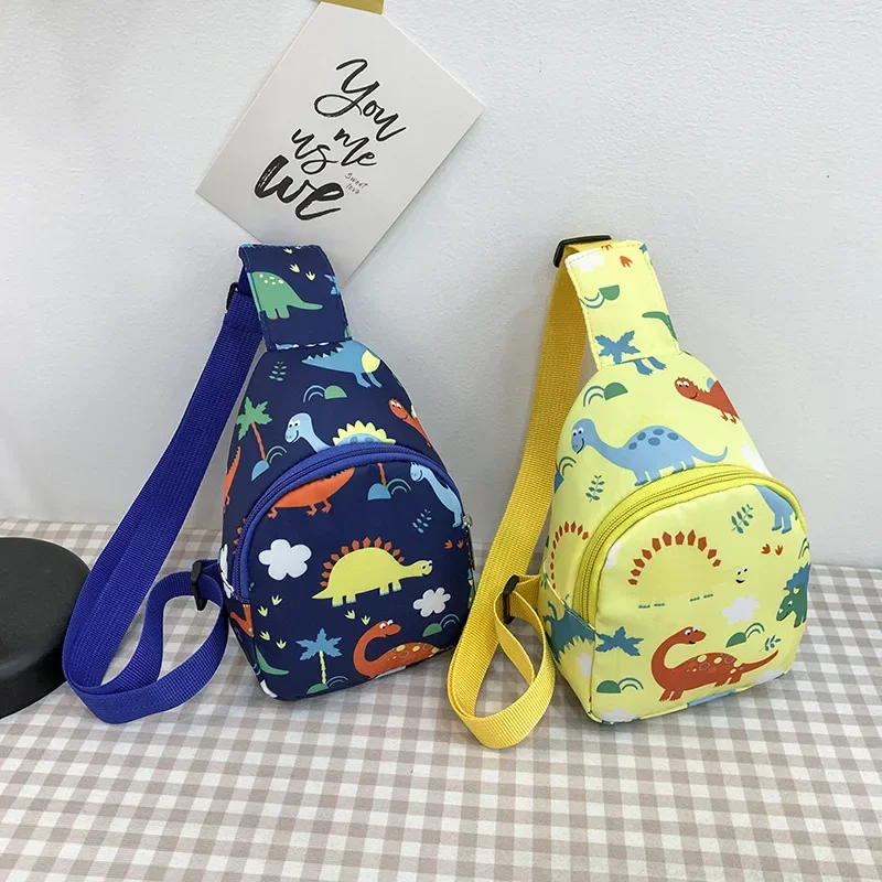 Children Cartoon Dinosaur Crossbody Bags Korean Trendy Boys Girls Chest Bag Baby Kid Bag Mini Cross Bag Toddler Backpack