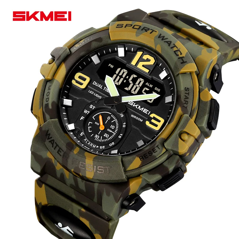 SKMEI 2341 Large Dial Watch Fashion Sport Men Waterproof Quartz Wristwatch Alarm Clock Horloges Mannen Digital Electronic