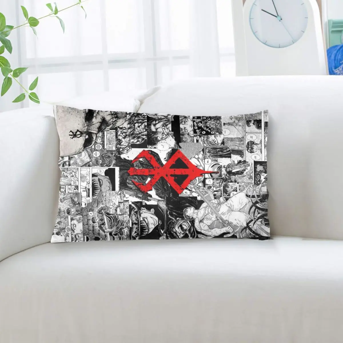 Japan Anime Berserk Swordsman Manga Guts Rectangle Pillowcase Cushion Cover Decorative Bedroom Bed Home Comfort Throw Pillow