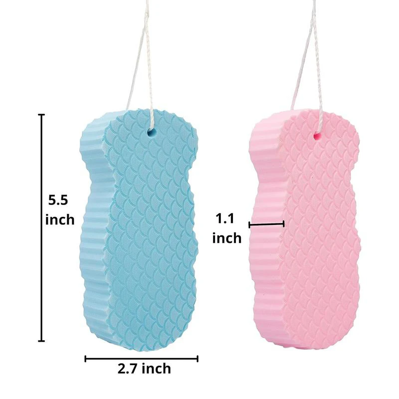 3D Sponge Bath with Fish Scale Pattern Three-dimensional Bath Sponge Not Harm Skin During Bathing Baby Painless Scrubbing Tool