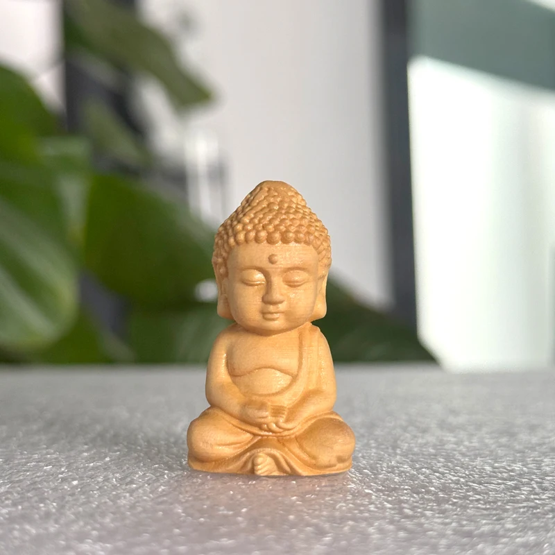 Buddha statue Miniature Figurine Ornaments home Decor Wooden DIY Pendant Keychain Phone Chain Accessories Event souveni Gift