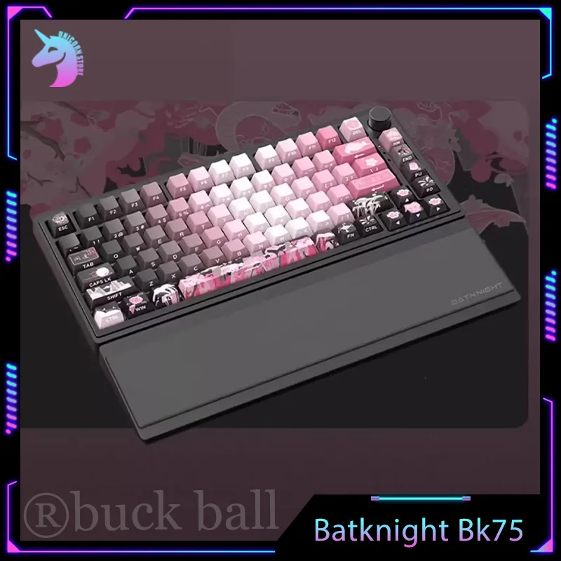 

Batknight Bk75 Mechanical Keyboard Wireless Bluethooth Keyboards 3mode Gasket With Hand Support Hot-Swap Custom Esports Keyboard